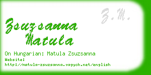 zsuzsanna matula business card